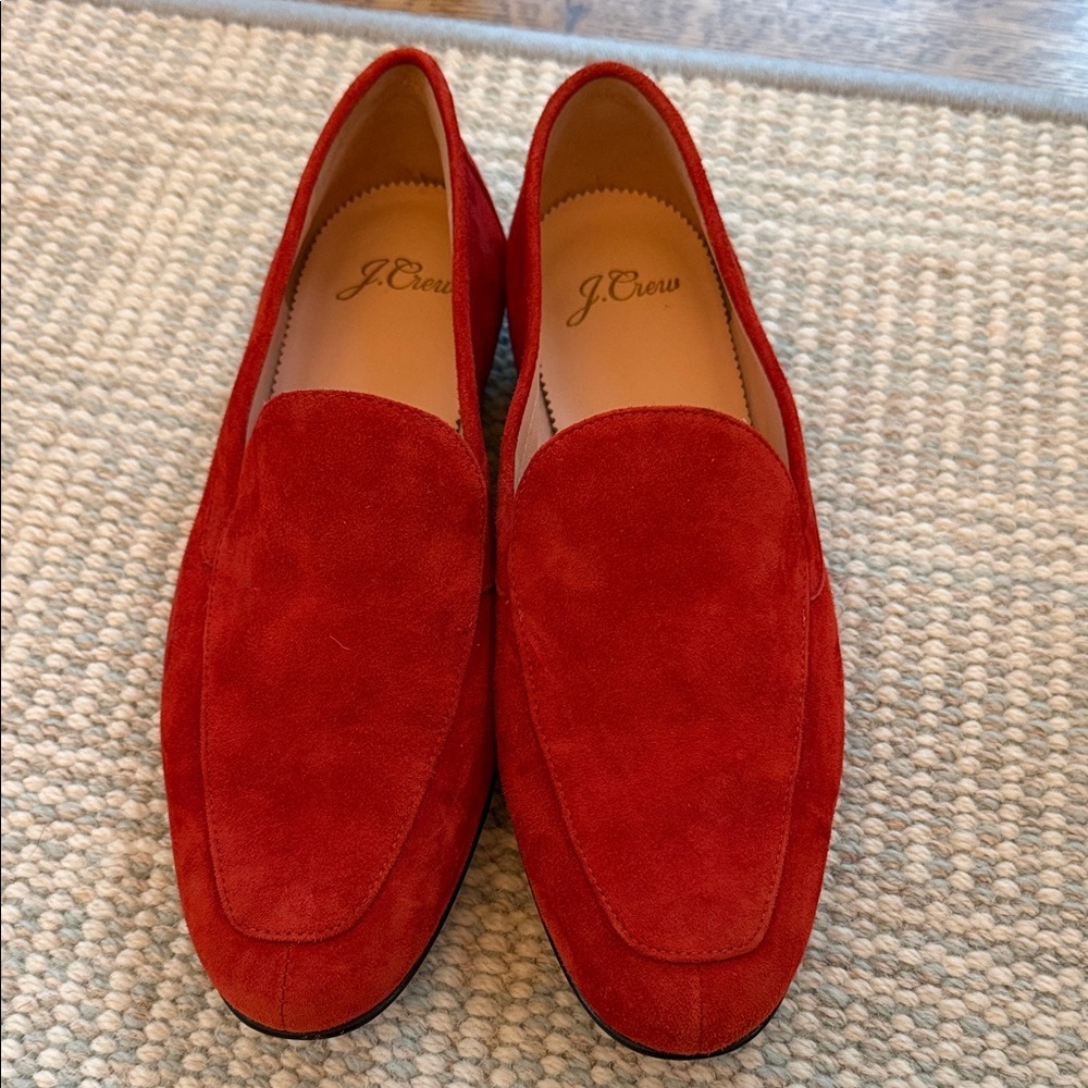 J. Crew women’s  Vibrant Red Suede Slip-Ons